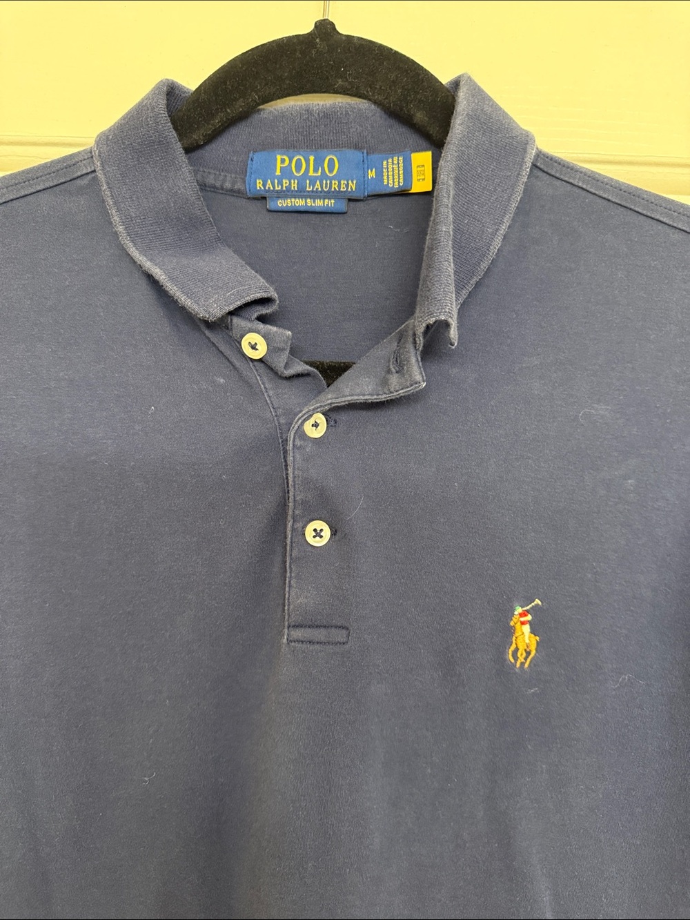 Polo by Ralph Lauren Navy Short-Sleeve Polo with Gold Pony - Picture 4 of 5